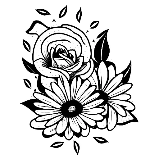 sleeve tattoo with wild flowers tattoo design idea