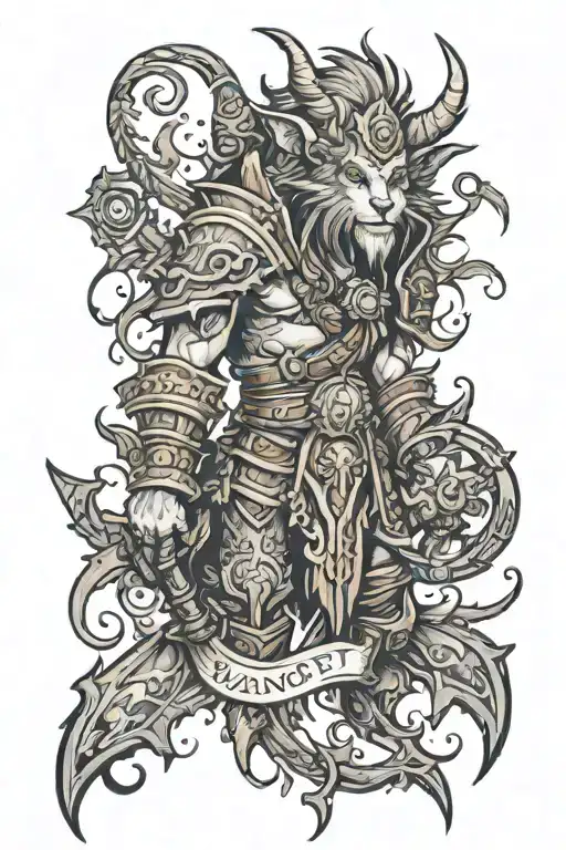  world of warcraft game character  tattoo design idea