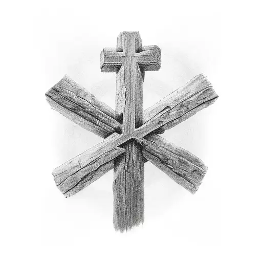 3 crosses on mountain tattoo design idea