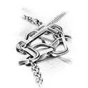 cross broken chains tattoo design idea