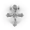 3 crosses broken chains at bottom tattoo design idea