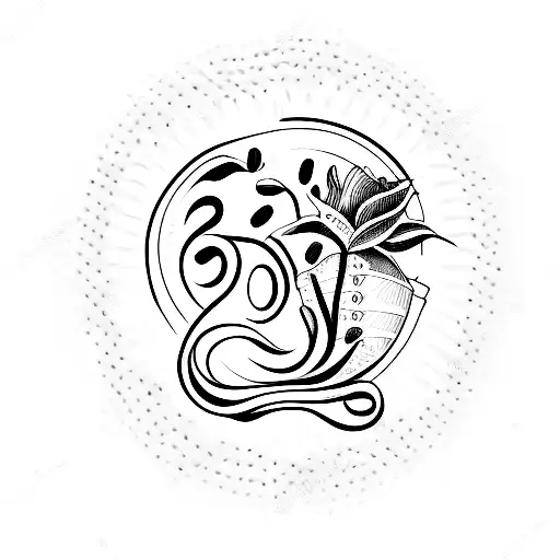 coffee grain tattoo design idea