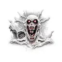 vampire zombie tattoo design idea