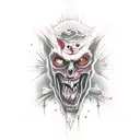 vampire zombie tattoo design idea