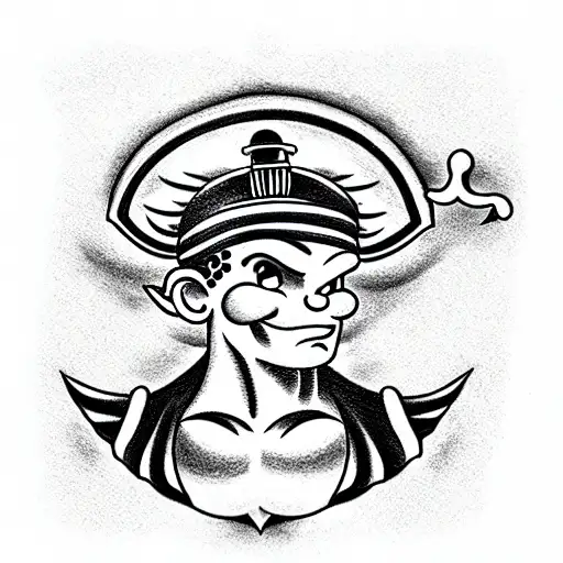 Sailor Popeye tattoo design idea
