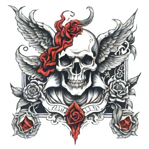 Lucifer last tear memento mori neck tattoo design idea