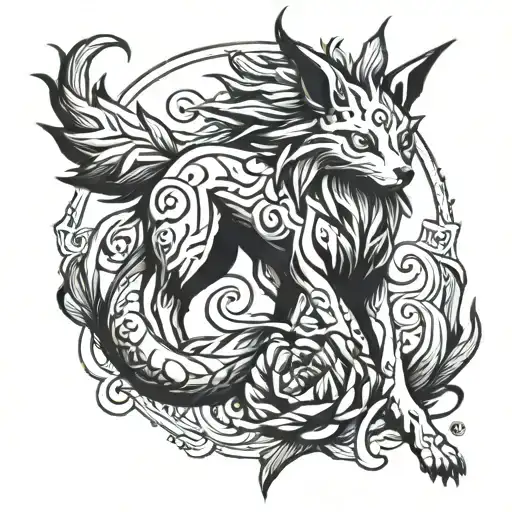 Kurama tattoo design idea