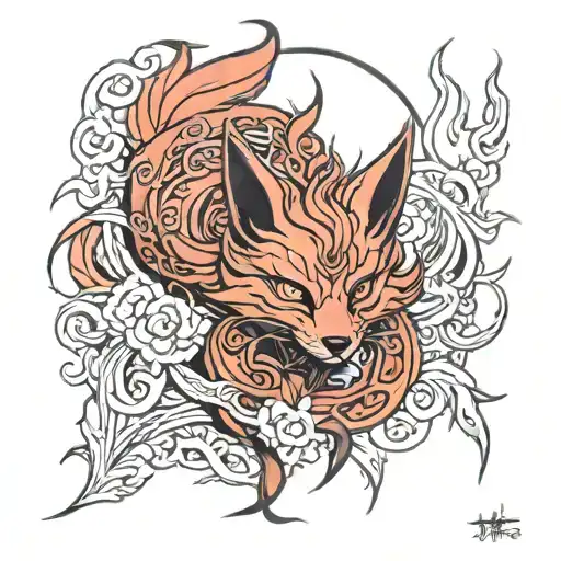 Kurama tattoo design idea