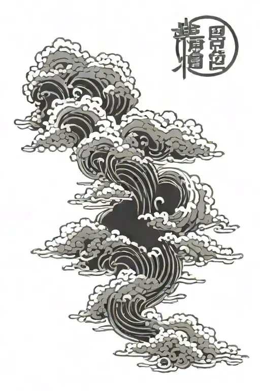 black clouds tattoo design idea