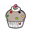 cupcake tattoo design idea