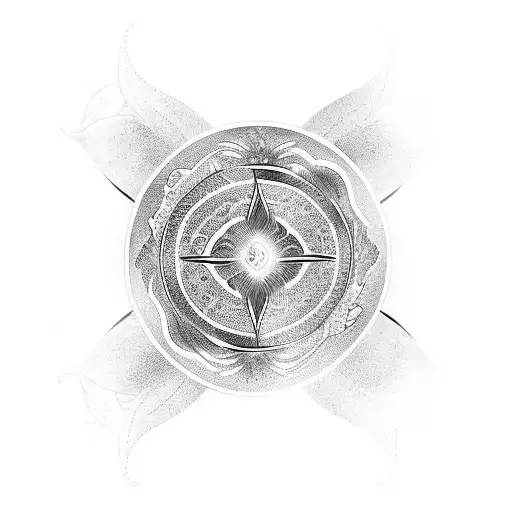 Butterfly wings forming a yin yang symbol tattoo design idea