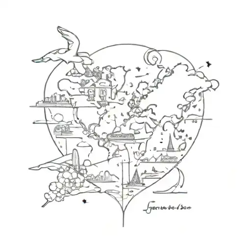 love, life, long-distance relationship, travel tattoo tattoo design idea