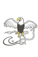 Eagle kills snake tattoo design idea