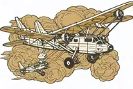 air force plane simple outline tattoo design idea