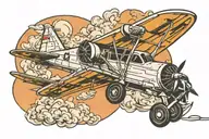 air force plane simple outline tattoo design idea