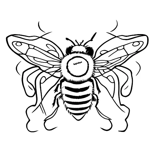 bumble bee tattoo design idea