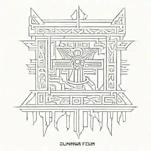 Sumerian cuneiform script tattoo design idea