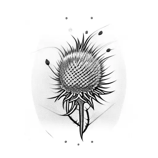 thistle tattoo design idea