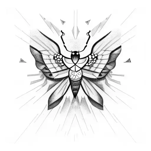 illuminati moth tattoo design idea