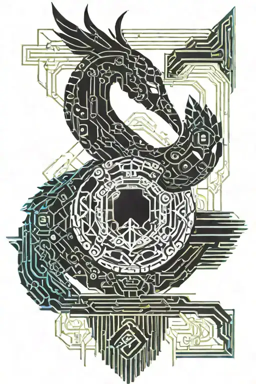 Black swan tattoo design idea