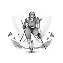 Sprint athlete in action tattoo design idea