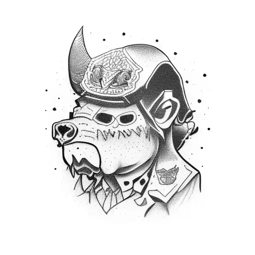 bully punk guy tattoo design idea
