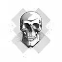 punk skull tattoo design idea