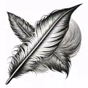 A feather that indicates the love for family and Freedom. it could also contain birds or a tree of life. tattoo design idea