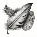 A feather that indicates the love for family and Freedom. it could also contain birds or a tree of life. tattoo design idea