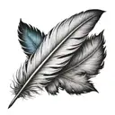 A feather that indicates the love for family and Freedom. it could also contain birds or a tree of life. tattoo design idea
