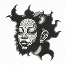 first born child tattoo design idea