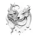 "keep me in your heart, I'll stay there forever" tattoo design idea