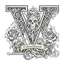 just letters, ¨the chosen one¨ and ¨444¨ tattoo design idea