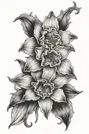 daffodil for men tattoo design idea