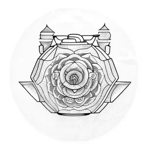 tea leaf tattoo design idea