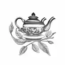 tea leaf tattoo design idea