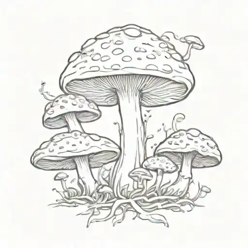 Fungus tattoo design idea