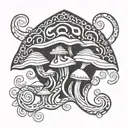 Fungus tattoo design idea