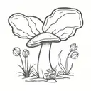 Fungus tattoo design idea