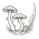 Fungus tattoo design idea