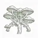 Fungus tattoo design idea