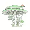 Fungus tattoo design idea