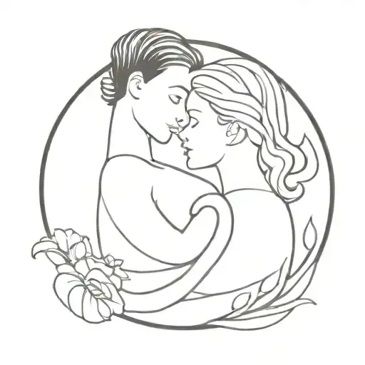 mom son symbol incorporated tattoo design idea