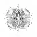 twin flames tattoo design idea