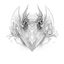 twin flame love tattoo design idea