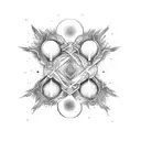 twin flame love tattoo design idea