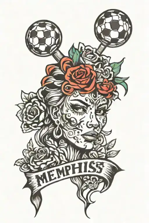 Memphis soccer mom  tattoo design idea
