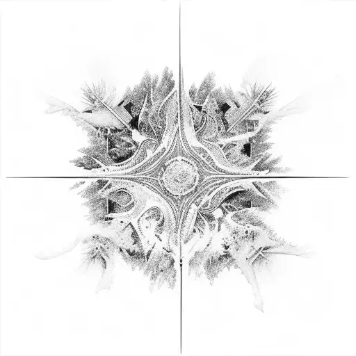 frozen lake tattoo design idea