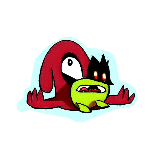 nibbler from Futurama abducting diglett from pokemon tattoo design idea