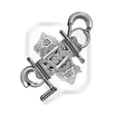 Handcuff with intricate patterns tattoo design idea